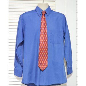 Gucci Men's Red & Blue Print Geometric 100% Silk Tie Made in Italy 247